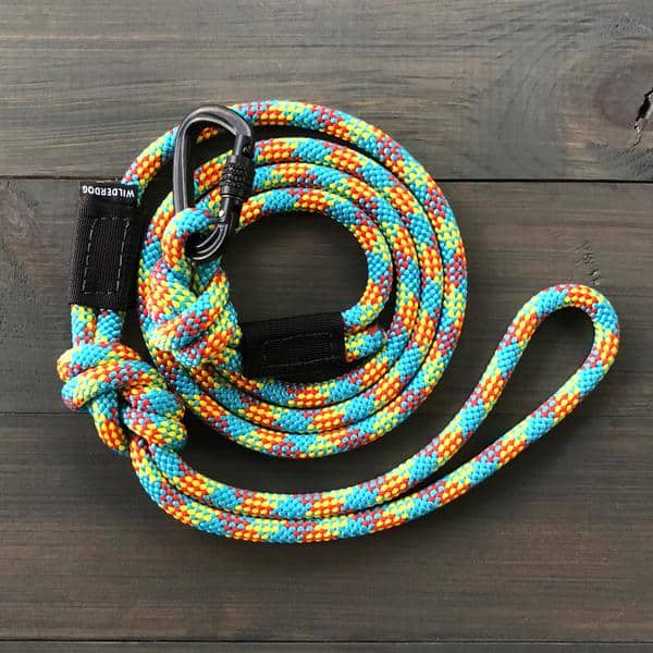 Lifetime Collar - Lifetime Warranty Climbing Rope Dog Collar, Carbon / 18-22